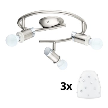 Eglo - LED Starmetis MY CHOICE 3xE14/4W/230V  matēts hroms/balta