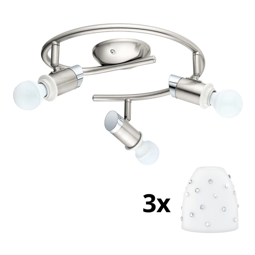 Eglo - LED Starmetis MY CHOICE 3xE14/4W/230V  matēts hroms/balta