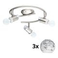 Eglo - LED Starmetis MY CHOICE 3xE14/4W/230V  matēts hroms/balta/melna