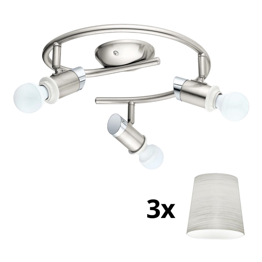 Eglo - LED Starmetis MY CHOICE 3xE14/4W/230V  matēts hroms/krēmkrāsa