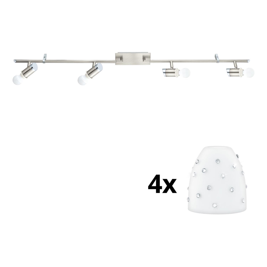 Eglo - LED Starmetis MY CHOICE 4xE14/4W/230V  matēts hroms/balta