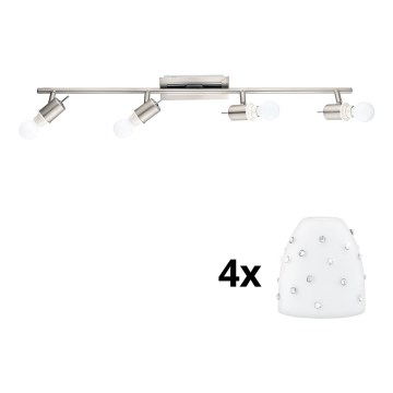 Eglo - LED Starmetis MY CHOICE 4xE14/4W/230V matēts hroms/balta