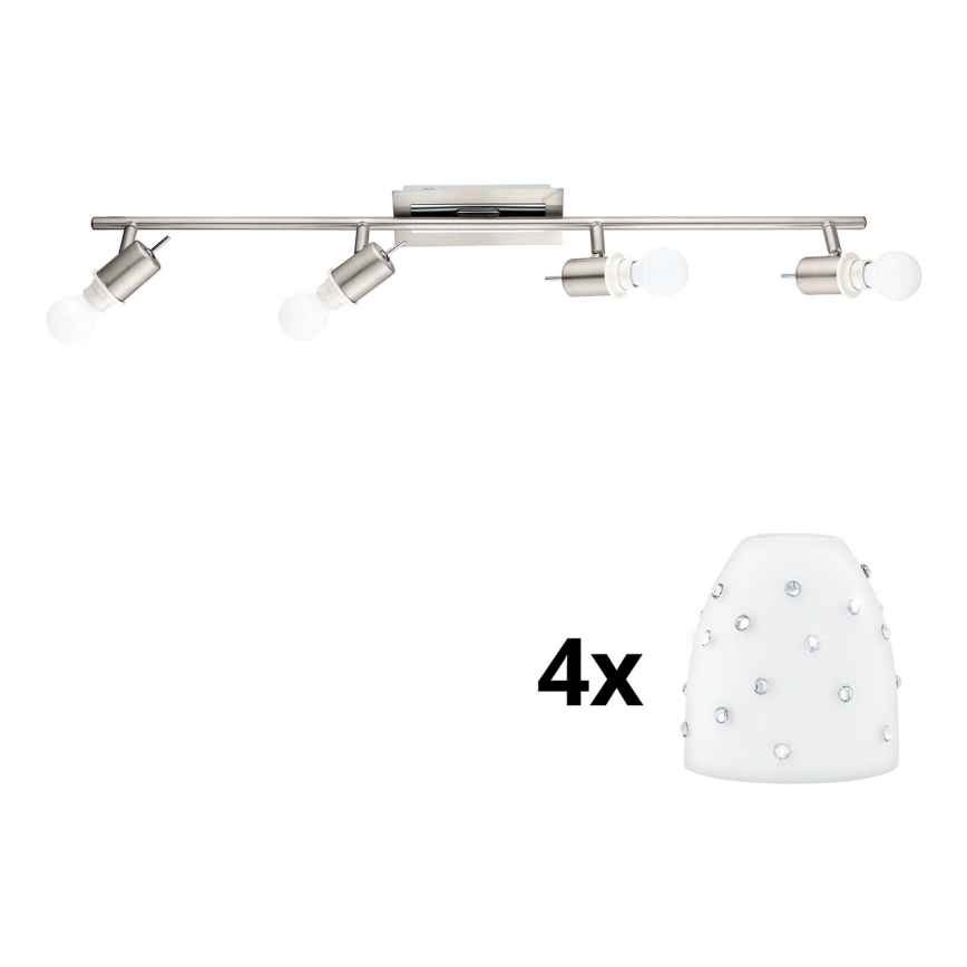 Eglo - LED Starmetis MY CHOICE 4xE14/4W/230V matēts hroms/balta
