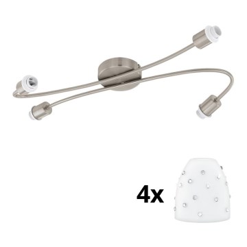 Eglo - LED Starmetis MY CHOICE 4xE14/4W/230V matēts hroms/balta