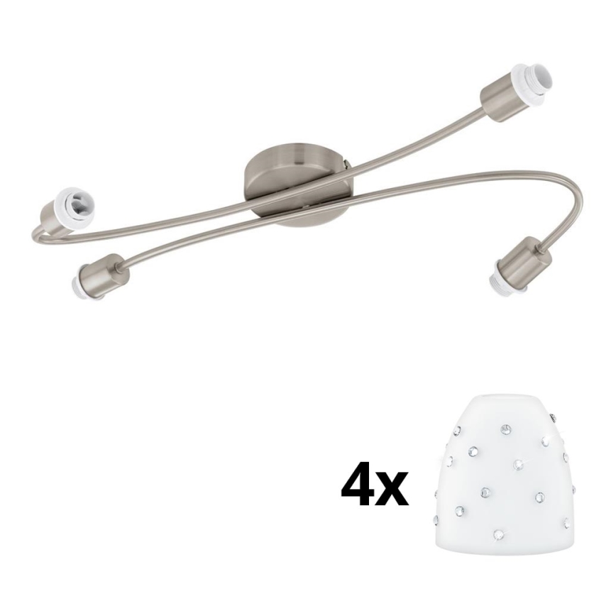 Eglo - LED Starmetis MY CHOICE 4xE14/4W/230V matēts hroms/balta