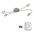 Eglo - LED Starmetis MY CHOICE 4xE14/4W/230V matēts hroms/balta