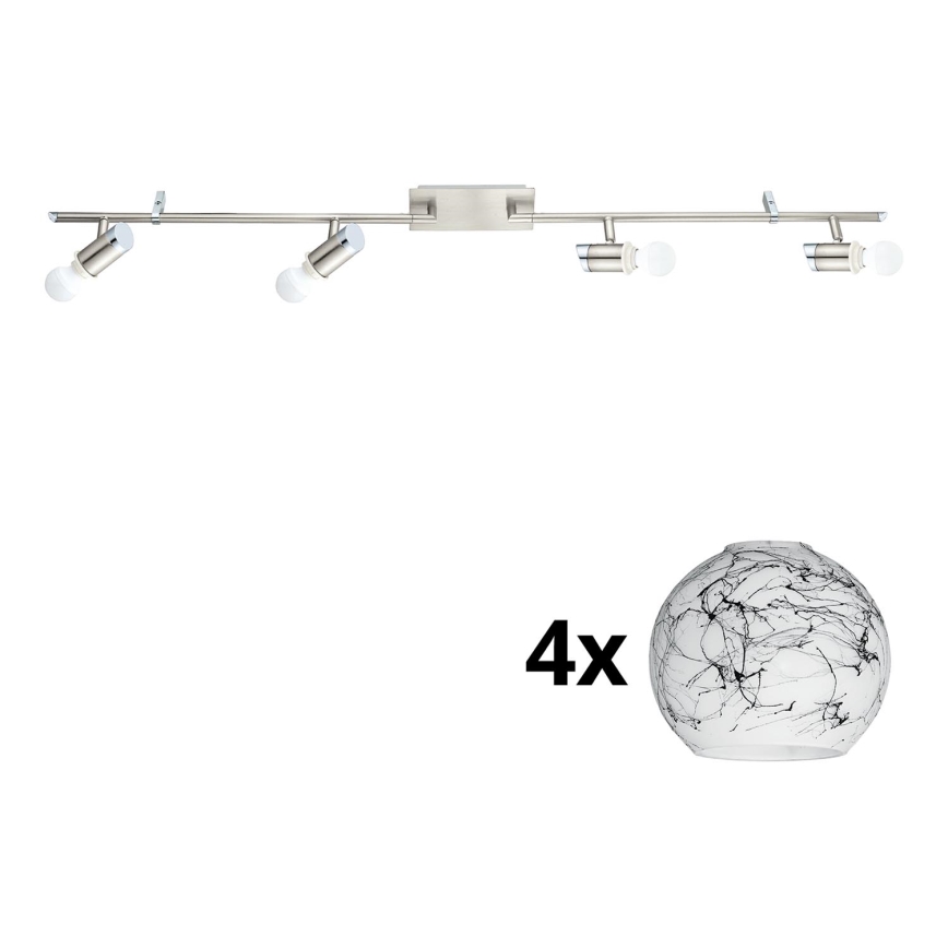 Eglo - LED Starmetis MY CHOICE 4xE14/4W/230V  matēts hroms/balta/melna