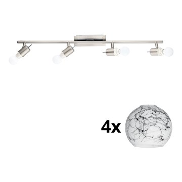 Eglo - LED Starmetis MY CHOICE 4xE14/4W/230V matēts hroms/balta/melna