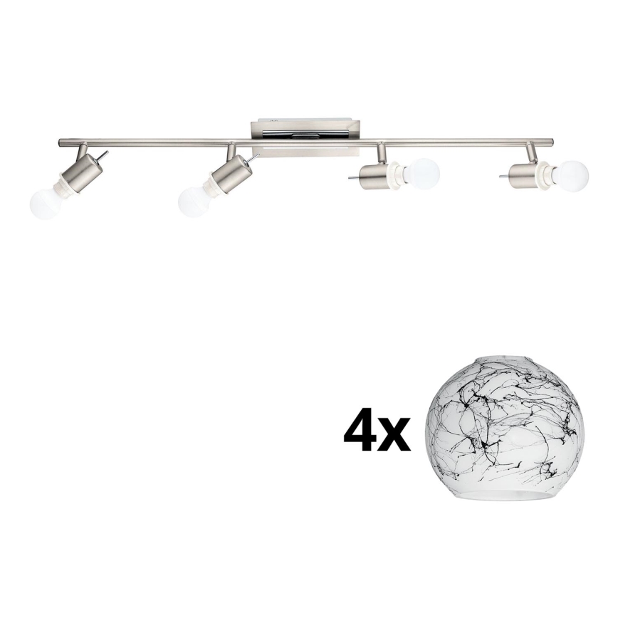 Eglo - LED Starmetis MY CHOICE 4xE14/4W/230V matēts hroms/balta/melna