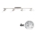 Eglo - LED Starmetis MY CHOICE 4xE14/4W/230V matēts hroms/balta/melna