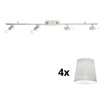 Eglo - LED Starmetis MY CHOICE 4xE14/4W/230V matēts hroms/krēmkrāsa
