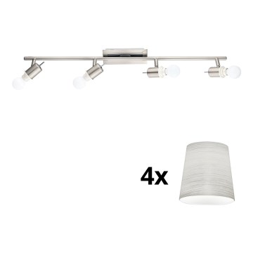 Eglo - LED Starmetis MY CHOICE 4xE14/4W/230V matēts hroms/krēmkrāsa