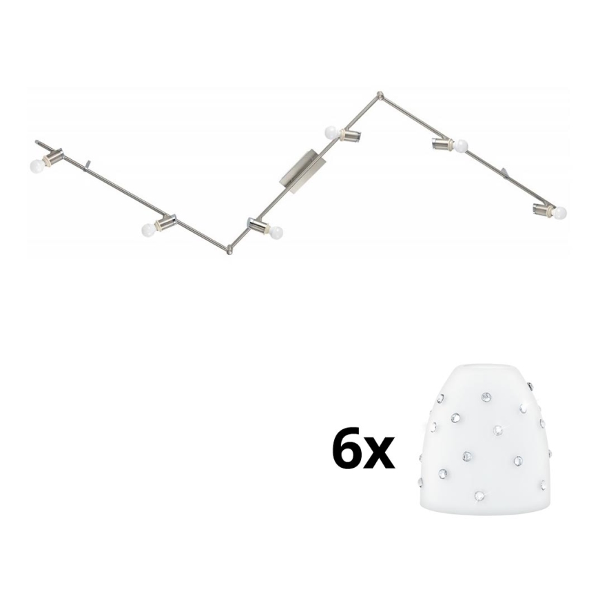 Eglo - LED Starmetis MY CHOICE 6xE14/4W/230V matēts hroms/balta