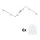 Eglo - LED Starmetis MY CHOICE 6xE14/4W/230V matēts hroms/balta