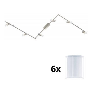 Eglo - LED Starmetis MY CHOICE 6xE14/4W/230V matēts hroms/balta