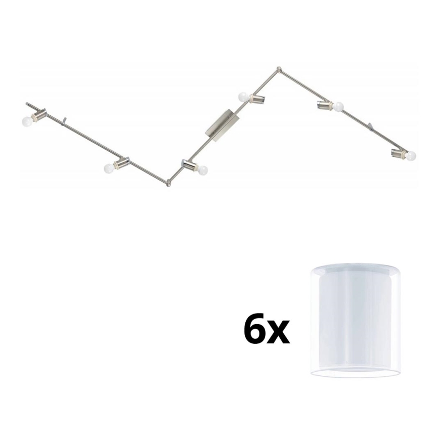 Eglo - LED Starmetis MY CHOICE 6xE14/4W/230V matēts hroms/balta