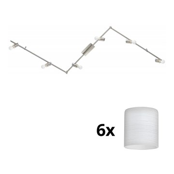 Eglo - LED Starmetis MY CHOICE 6xE14/4W/230V matēts hroms/balta