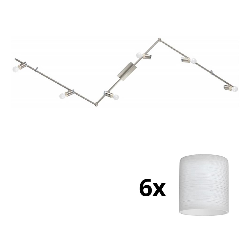 Eglo - LED Starmetis MY CHOICE 6xE14/4W/230V matēts hroms/balta