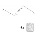 Eglo - LED Starmetis MY CHOICE 6xE14/4W/230V matēts hroms/balta