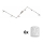 Eglo - LED Starmetis MY CHOICE 6xE14/4W/230V matēts hroms/balta