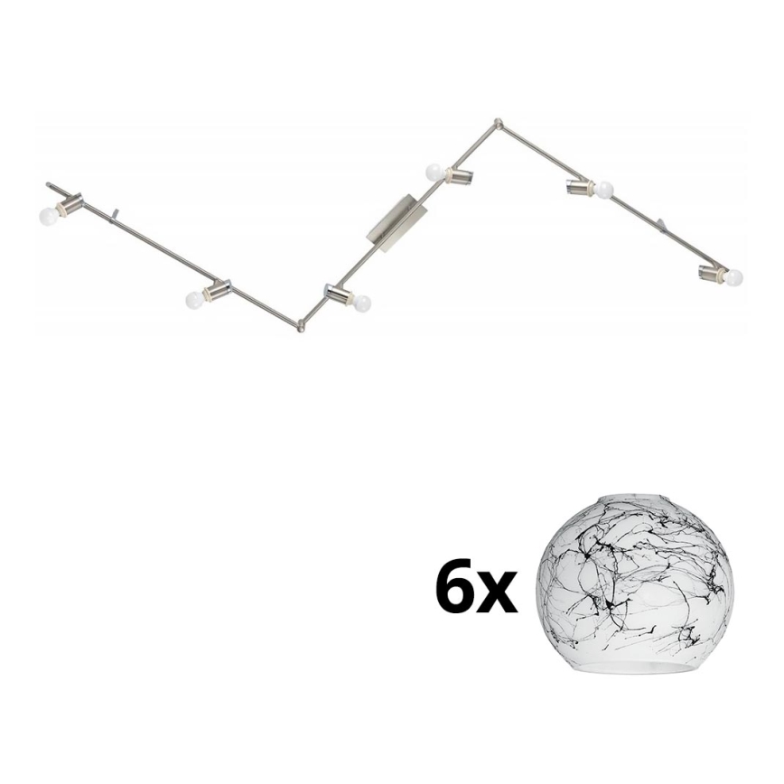 Eglo - LED Starmetis MY CHOICE 6xE14/4W/230V matēts hroms/balta/melna