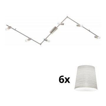 Eglo - LED Starmetis MY CHOICE 6xE14/4W/230V matēts hroms/krēmkrāsa