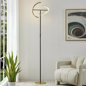 Eglo - LED stāvlampa ar regulējamu spilgtumu 2xLED/8,8W/230V zelta/melna