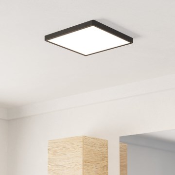 Eglo - LED vannas istabas griestu gaismeklis LED/13W/230V 2700/4000/6500K 29x29 cm IP44 melns