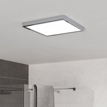 Eglo - LED vannas istabas griestu gaismeklis LED/13W/230V 2700/4000/6500K 29x29 cm IP44 spīdīgs hroms