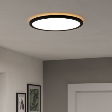 Eglo - LED Vannas istabas griestu lampa LED/18,5W/230V 2700K/4000K/6500K d. 38,9 cm IP44 melna