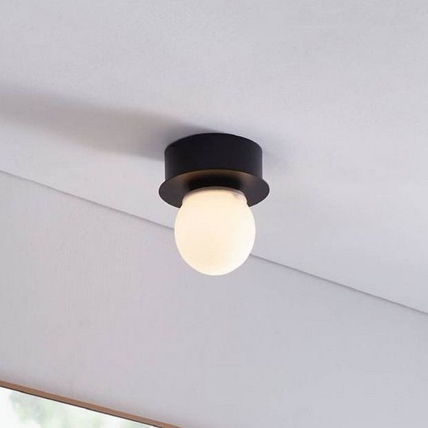 Eglo - LED Vannas istabas griestu lampa LED/3,3W/230V IP44 melna