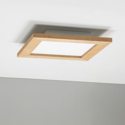 Eglo - LED Virsapmetuma panelis SALOBRENA-RW WOOD LED/17W/230V 2700/4000K 30x30 cm brūna