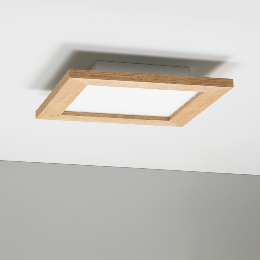 Eglo - LED Virsapmetuma panelis SALOBRENA-RW WOOD LED/17W/230V 2700/4000K 30x30 cm brūna