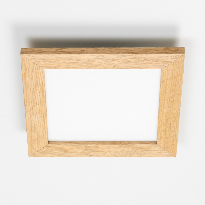 Eglo - LED Virsapmetuma panelis SALOBRENA-RW WOOD LED/17W/230V 2700/4000K 30x30 cm brūna