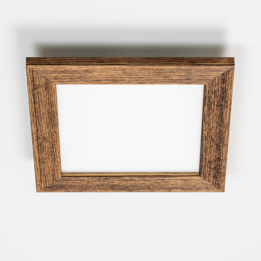 Eglo - LED Virsapmetuma panelis SALOBRENA-RW WOOD LED/17W/230V 2700/4000K 34x34 cm brūna