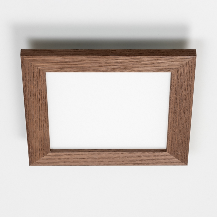 Eglo - LED Virsapmetuma panelis SALOBRENA-RW WOOD LED/17W/230V 2700/4000K 34x34 cm tumši brūna