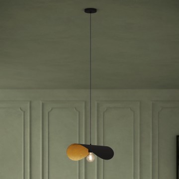 Eglo - Lustra ar auklu 1xE27/40W/230V 53 cm melna/zelta