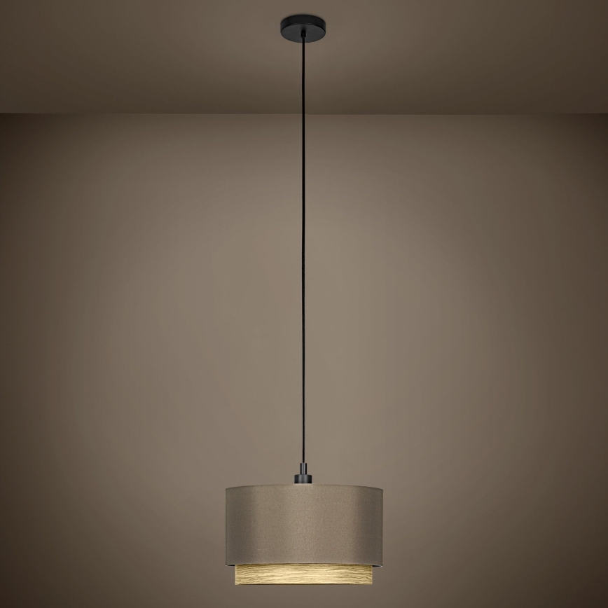 Eglo - Lustra ar auklu 1xE27/40W/230V brūna