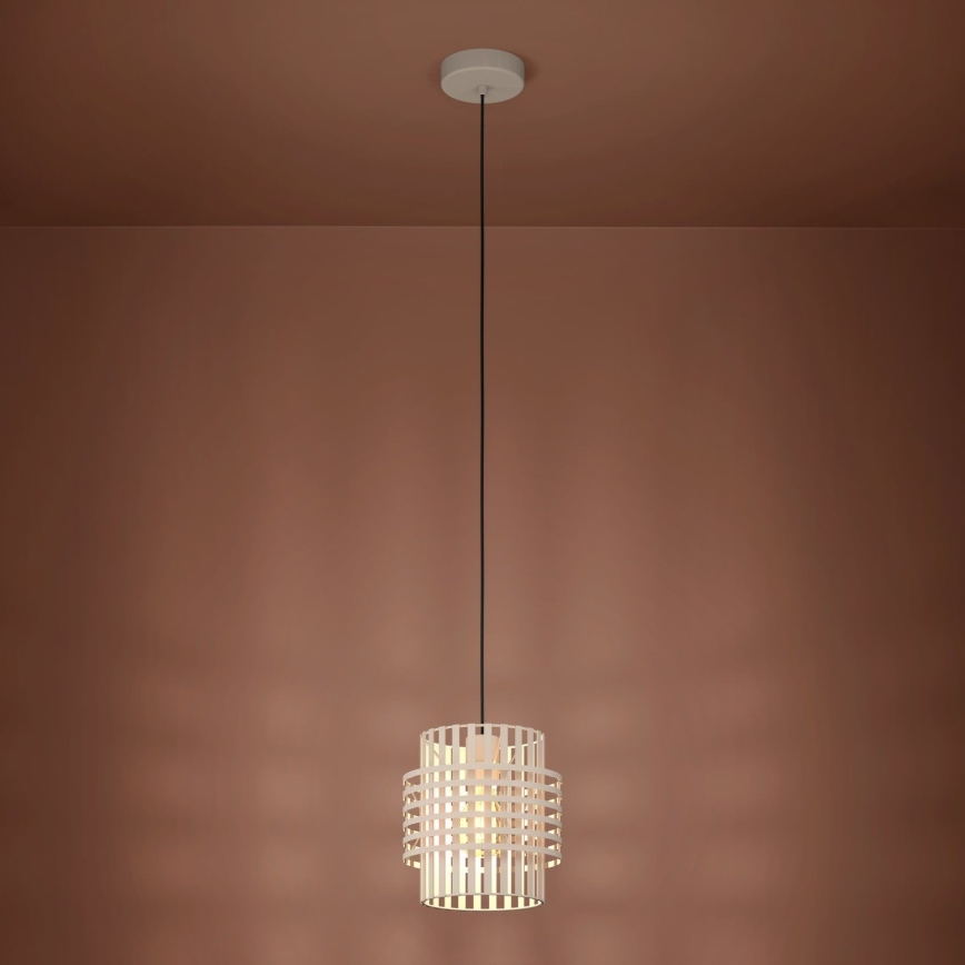 Eglo - Lustra ar auklu 1xE27/40W/230V d. 21 cm krēmkrāsa