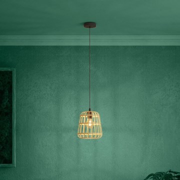 Eglo - Lustra ar auklu 1xE27/40W/230V d. 24 cm bambusa