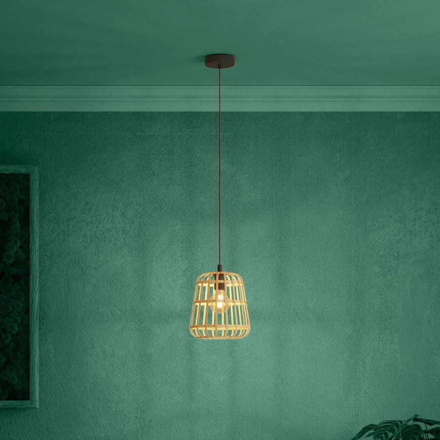Eglo - Lustra ar auklu 1xE27/40W/230V d. 24 cm bambusa