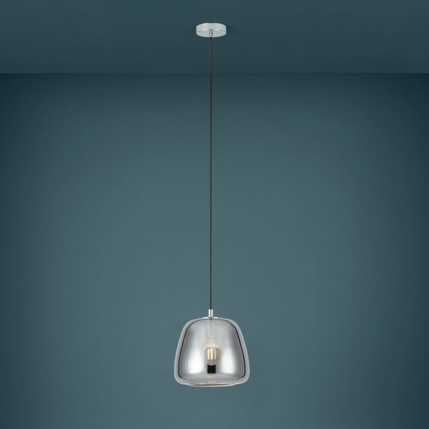 Eglo - Lustra ar auklu 1xE27/40W/230V d. 26 cm dūmakains