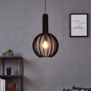 Eglo - Lustra ar auklu 1xE27/40W/230V d. 31 cm melna