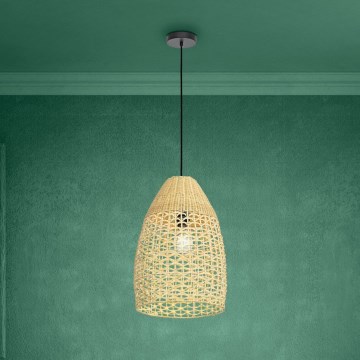 Eglo - Lustra ar auklu 1xE27/40W/230V d. 35 cm bambusa