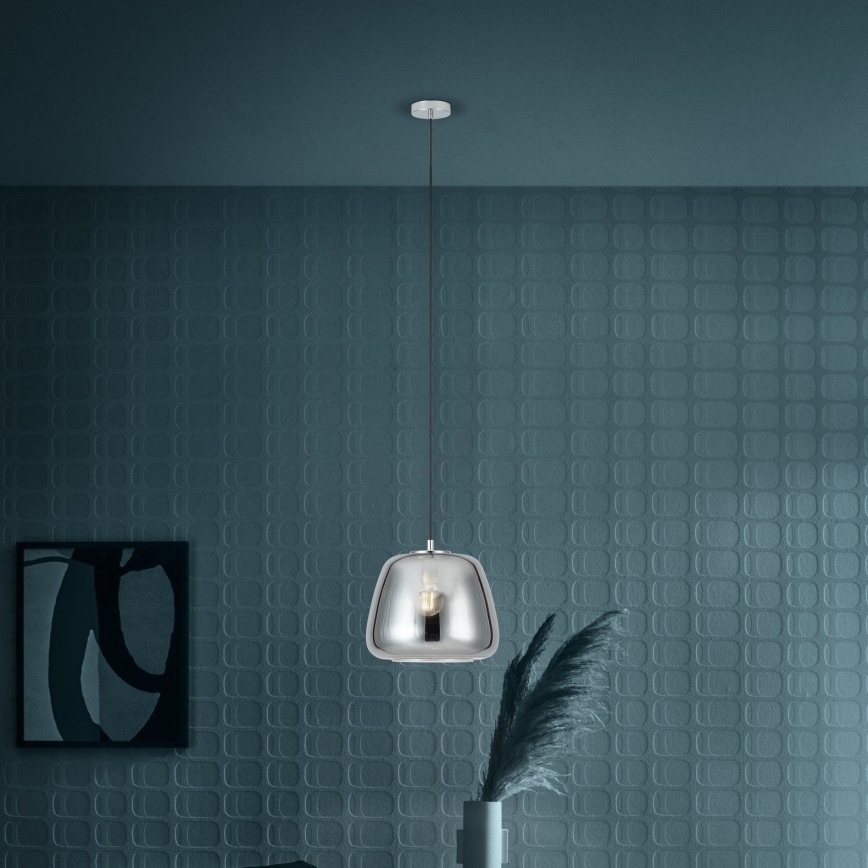 Eglo - Lustra ar auklu 1xE27/40W/230V d. 35 cm dūmakains