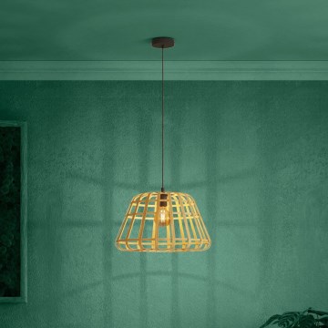 Eglo - Lustra ar auklu 1xE27/40W/230V d. 50 cm bambusa