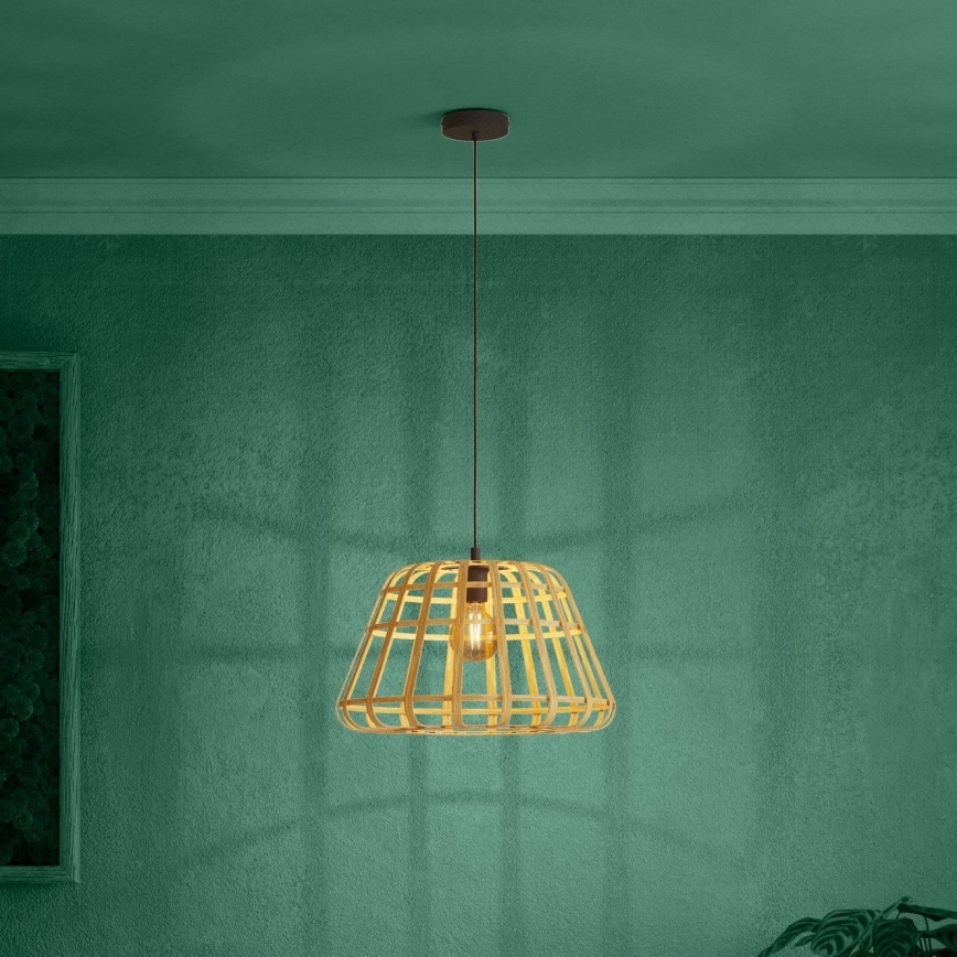 Eglo - Lustra ar auklu 1xE27/40W/230V d. 50 cm bambusa