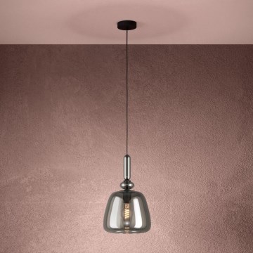 Eglo - Lustra ar auklu 1xE27/40W/230V dūmakains