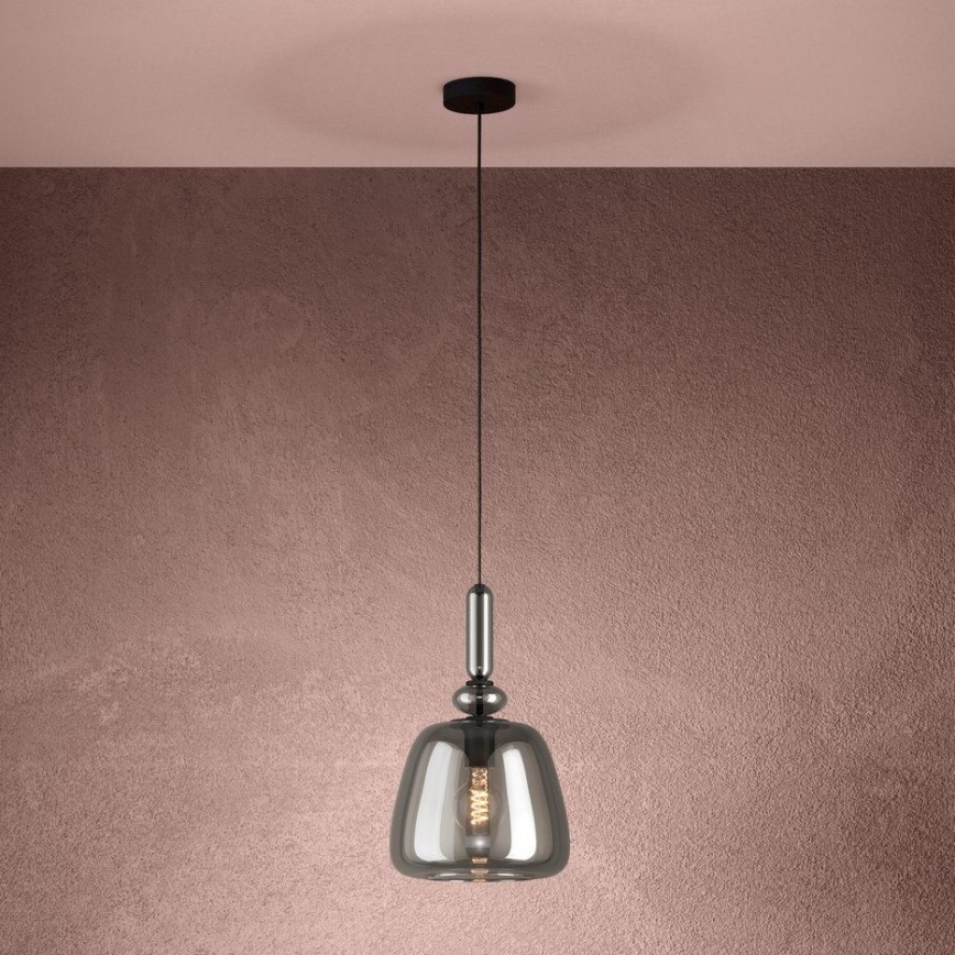 Eglo - Lustra ar auklu 1xE27/40W/230V dūmakains
