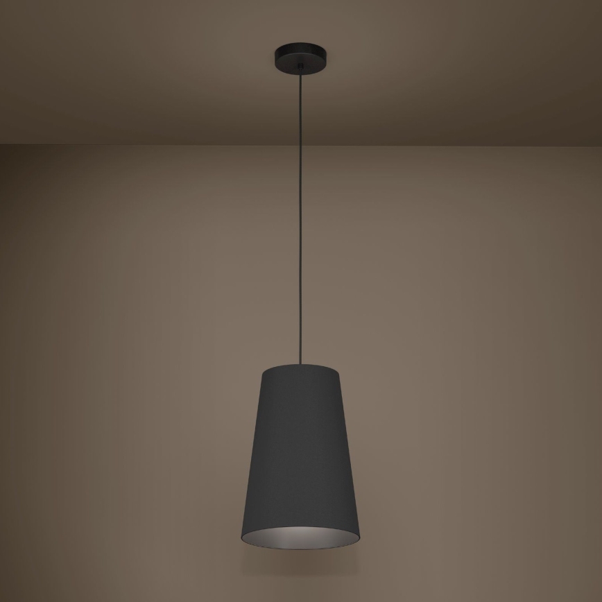 Eglo - Lustra ar auklu 1xE27/40W/230V melna